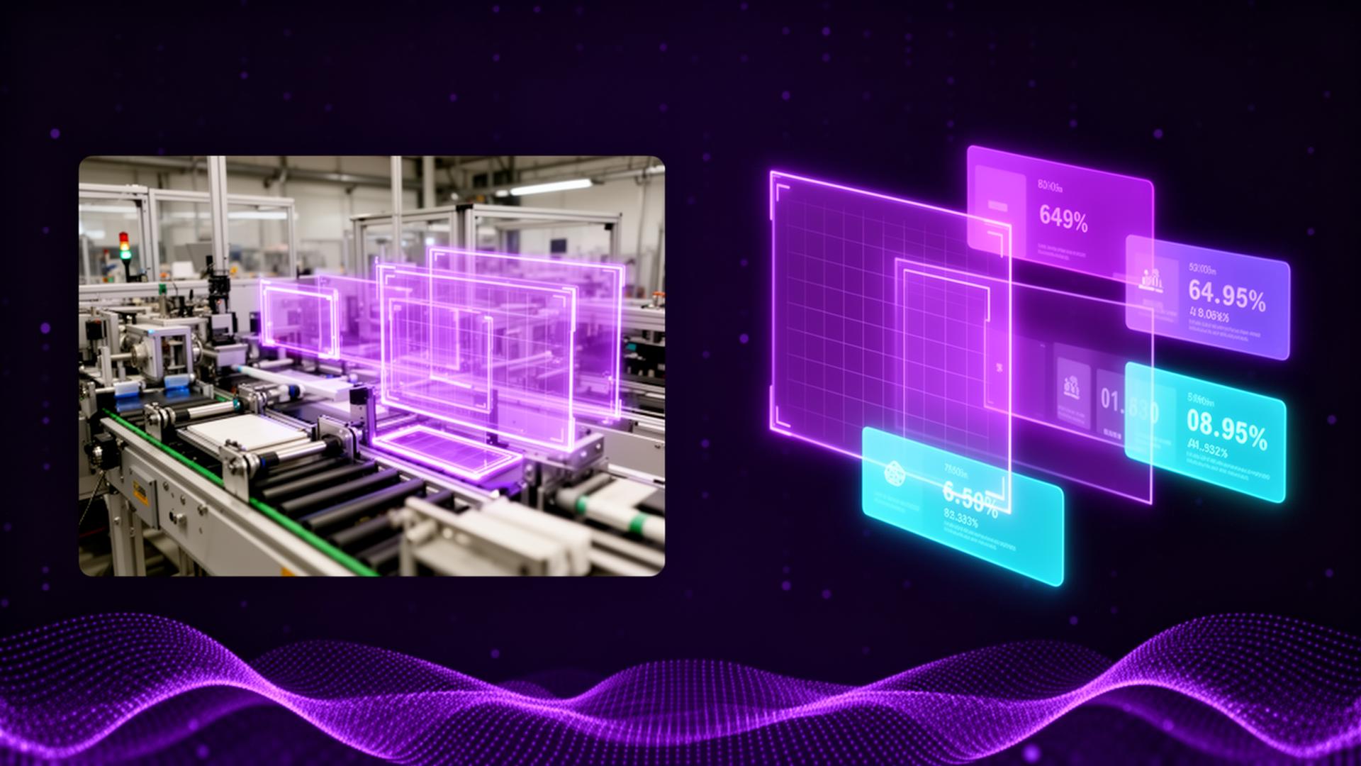 Computer vision detection overlays on an industrial production line